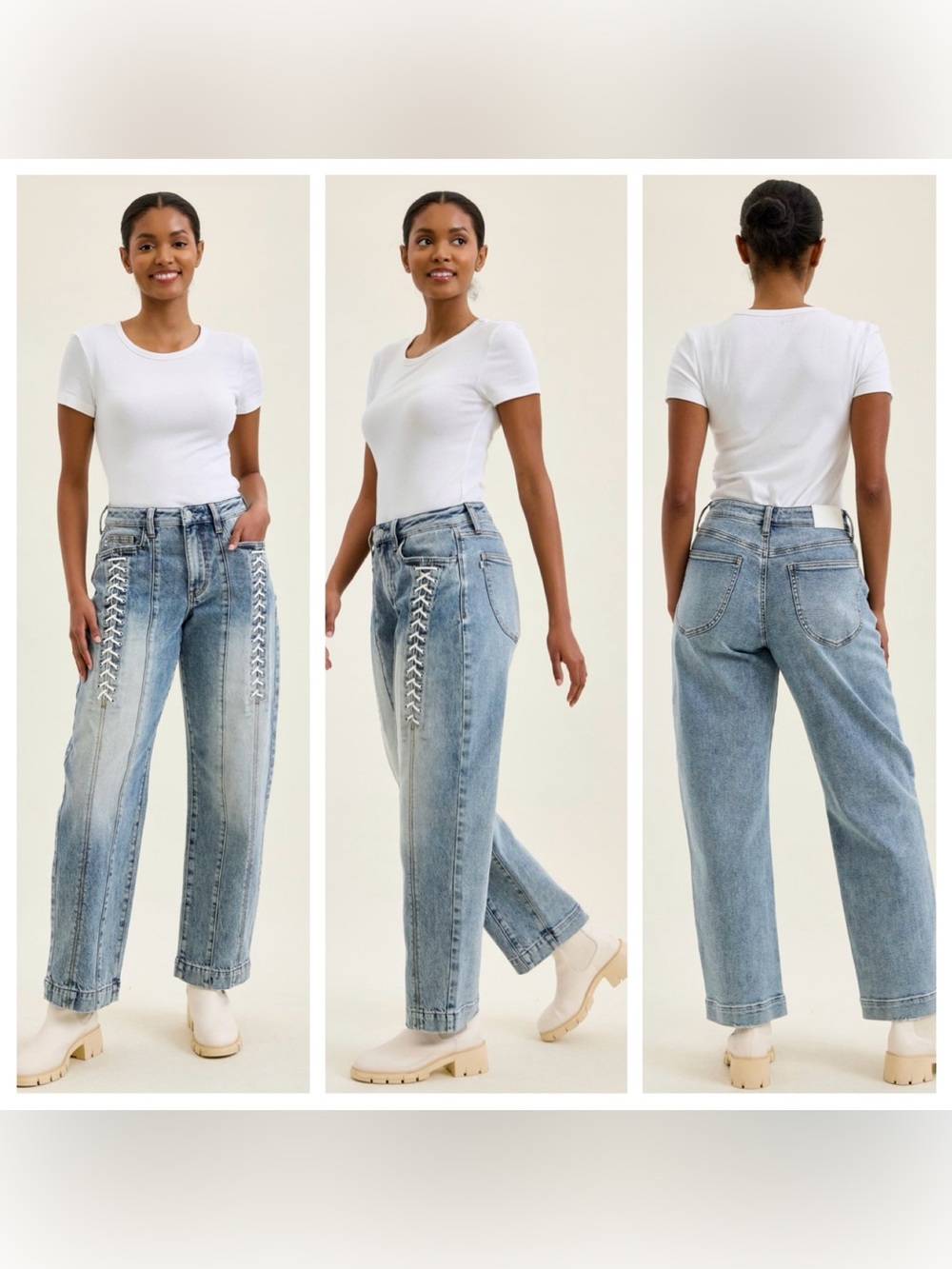 🖤Judy Blue Marlow Arc w/Lace Up Seaming